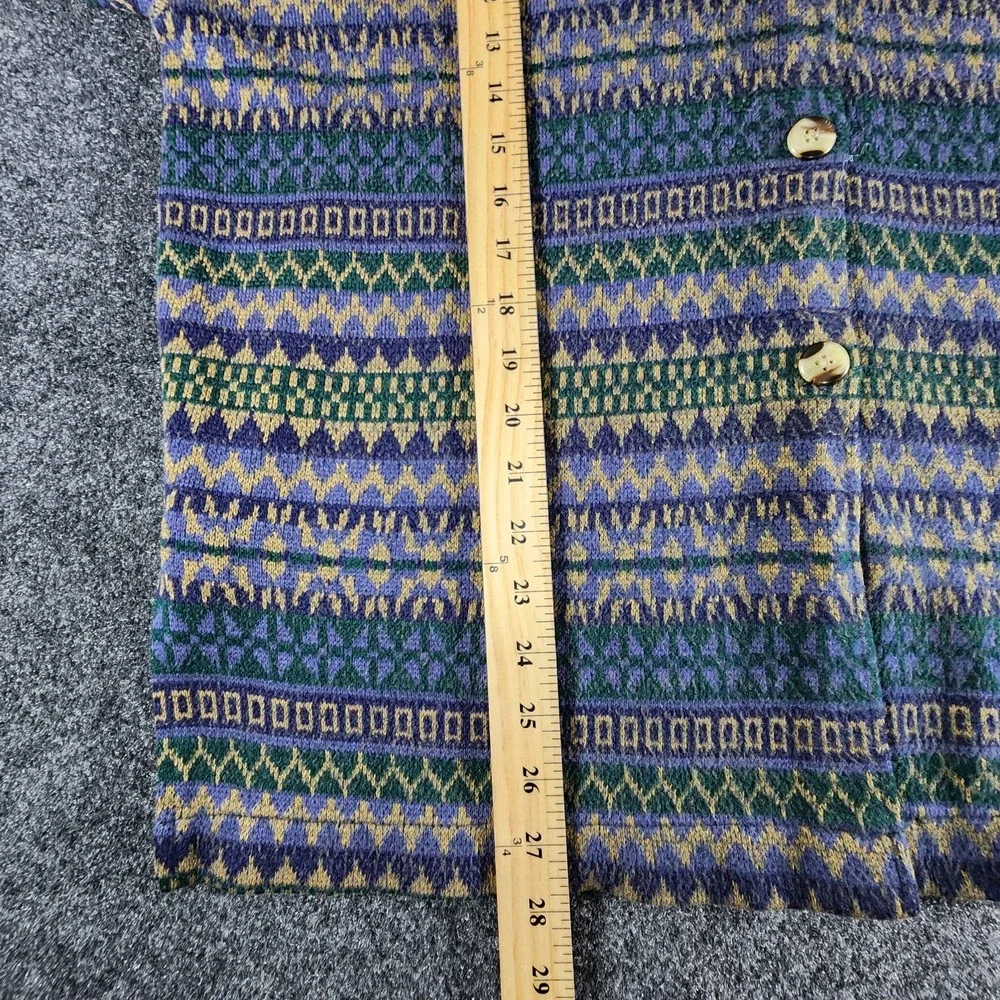 VTG Aztec Western Coat Sweater‎ Cardigan Jacket Men's M Button Up Hooded